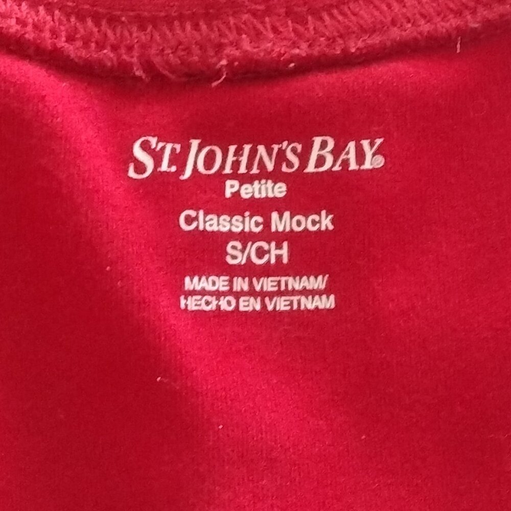 St. John's Bay Womens Classic Mock Neck, Long Sleeve T-Shirt - Picture 5 of 10